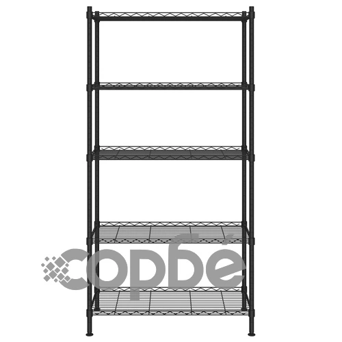 5-етажен стелаж за съхранение 90x35x180 см черен 250 кг ➤ топ цена ➤ sorbe.bg