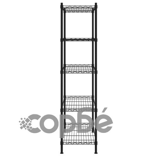 5-етажен стелаж за съхранение 90x35x180 см черен 250 кг ➤ топ цена ➤ sorbe.bg