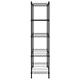 5-етажен стелаж за съхранение 90x35x180 см черен 250 кг