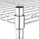4-етажен стелаж за съхранение с колела 90x35x142 см хром 200 кг