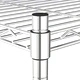 5-етажен стелаж за съхранение с колела 75x35x155 см хром 250 кг