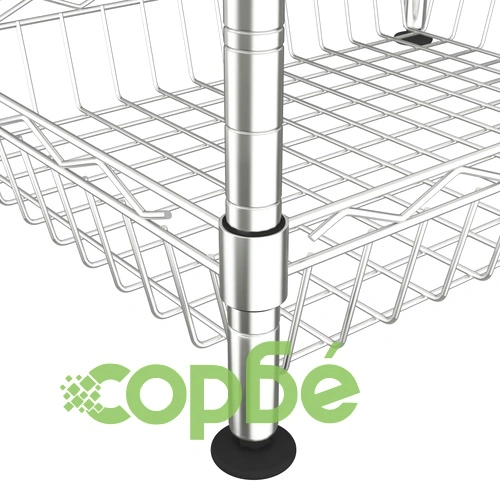 5-етажен рафт за съхранение, 45x35x150 см, желязо, хром, 250 кг ➤ топ цена ➤ sorbe.bg