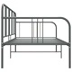 324751  Sofa Bed Frame Grey Metal 90x200 cm