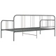 324751  Sofa Bed Frame Grey Metal 90x200 cm