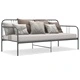 324751  Sofa Bed Frame Grey Metal 90x200 cm
