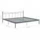 Рамка за легло, сива, метал, 200x200 cм 