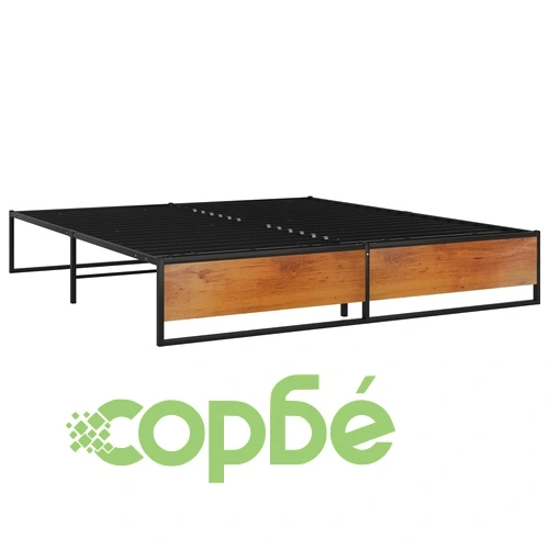 Рамка за легло, черна, метал, 160x200 см ➤ топ цена ➤ sorbe.bg