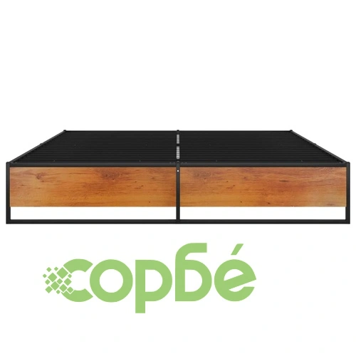 Рамка за легло, черна, метал, 160x200 см ➤ топ цена ➤ sorbe.bg