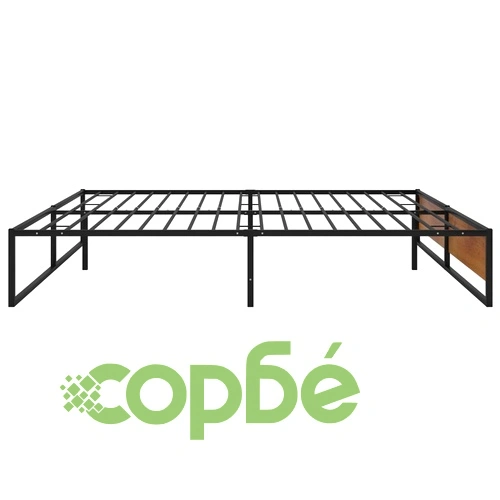 Рамка за легло, черна, метал, 160x200 см ➤ топ цена ➤ sorbe.bg