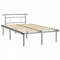 Рамка за легло, сива, метал, 120x200 cм