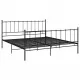 Рамка за легло, черна, метал, 180x200 cм