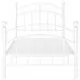 Рамка за легло, бяла, метал, 100x200 cм