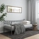 Рамка за легло, разтегателен диван, сива, метал, 90x200 см