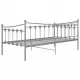 Рамка за легло, разтегателен диван, сива, метал, 90x200 см