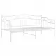 Рамка за легло/разтегателен диван, бяла, метал, 90x200 см