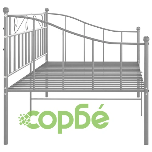 Рамка за легло, разтегателен диван, сива, метал, 90x200 см ➤ топ цена ➤ sorbe.bg