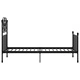 Рамка за легло, черна, метал, 100x200 cм