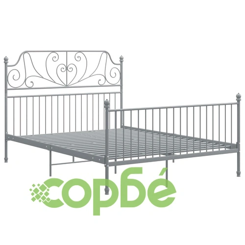 Рамка за легло, сива, метал, 160x200 см ➤ топ цена ➤ sorbe.bg