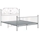 Рамка за легло, сива, метал, 160x200 см