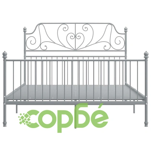 Рамка за легло, сива, метал, 160x200 см ➤ топ цена ➤ sorbe.bg