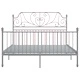 Рамка за легло, сива, метал, 160x200 см