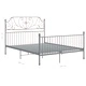 Рамка за легло, сива, метал, 160x200 см