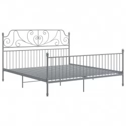 Рамка за легло, сива, метал, 180x200 см  