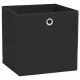 Кутии за съхранение, 10 бр, нетъкан текстил, 28x28x28 см, черни