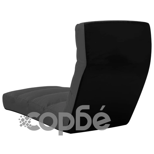 Сгъваем подов стол, антрацит, изкуствена кожа ➤ топ цена ➤ sorbe.bg