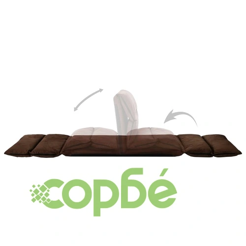 Сгъваем подов стол, кафяв, микрофибри ➤ топ цена ➤ sorbe.bg