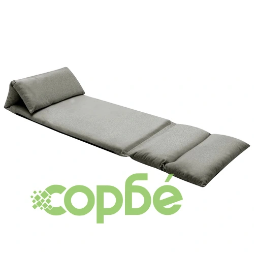 Сгъваем подов стол, тъмносив, микрофибри ➤ топ цена ➤ sorbe.bg