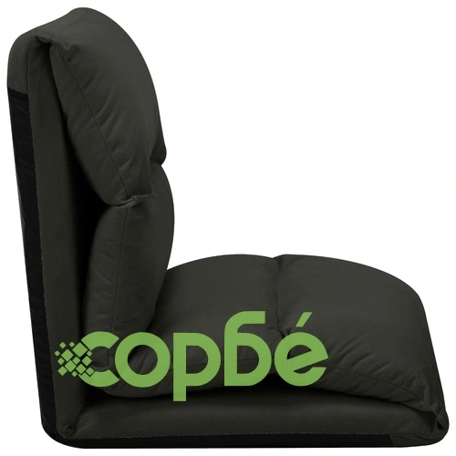 Сгъваем подов стол, черен, микрофибри ➤ топ цена ➤ sorbe.bg