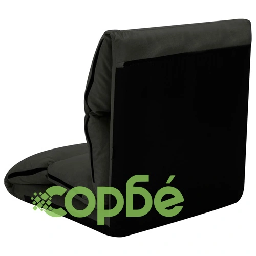 Сгъваем подов стол, черен, микрофибри ➤ топ цена ➤ sorbe.bg