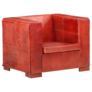 Фотьойл, тъмнокафяв, естествена кожа