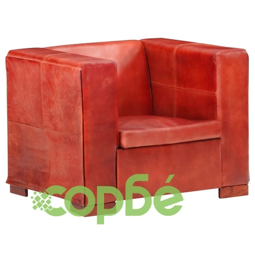 Фотьойл, тъмнокафяв, естествена кожа ➤ топ цена ➤ sorbe.bg