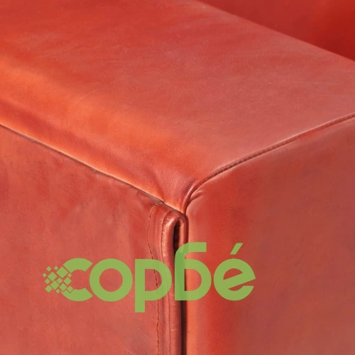 Фотьойл, тъмнокафяв, естествена кожа ➤ топ цена ➤ sorbe.bg