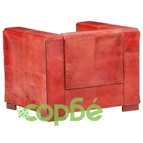 Фотьойл, тъмнокафяв, естествена кожа ➤ топ цена ➤ sorbe.bg