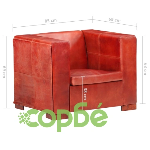 Фотьойл, тъмнокафяв, естествена кожа ➤ топ цена ➤ sorbe.bg