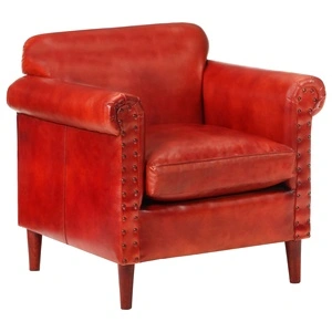 Фотьойл, тъмнокафяв, естествена кожа