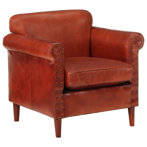 Фотьойл, тъмнокафяв, естествена кожа ➤ топ цена ➤ sorbe.bg