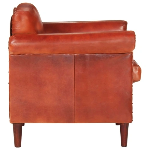 Фотьойл, тъмнокафяв, естествена кожа ➤ топ цена ➤ sorbe.bg