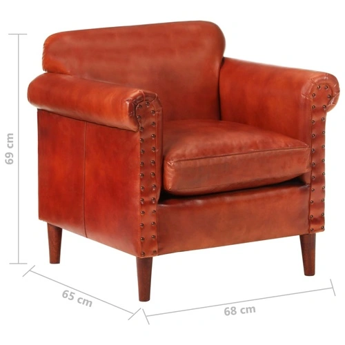 Фотьойл, тъмнокафяв, естествена кожа ➤ топ цена ➤ sorbe.bg