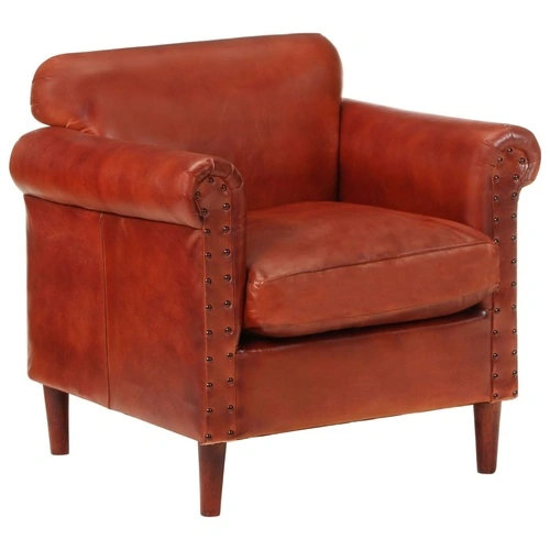 Фотьойл, тъмнокафяв, естествена кожа ➤ топ цена ➤ sorbe.bg