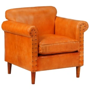 Фотьойл, жълтокафяв, естествена кожа