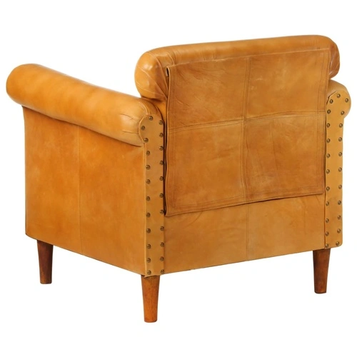 Фотьойл, жълтокафяв, естествена кожа ➤ топ цена ➤ sorbe.bg