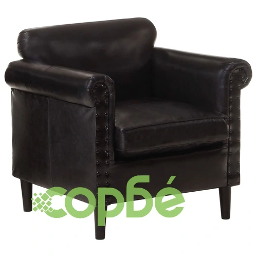 Фотьойл, черен, естествена кожа ➤ топ цена ➤ sorbe.bg