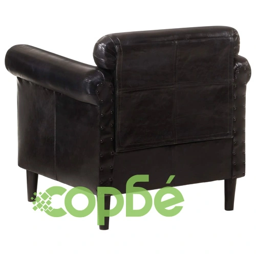 Фотьойл, черен, естествена кожа ➤ топ цена ➤ sorbe.bg