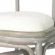 Трапезни столове, 2 бр, сиви, тапицерия от лен 
