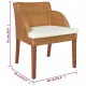 Трапезен стол с възглавница, светлокафяв, естествен ратан