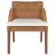 Трапезни столове с възглавници 2 бр светлокафяв естествен ратан